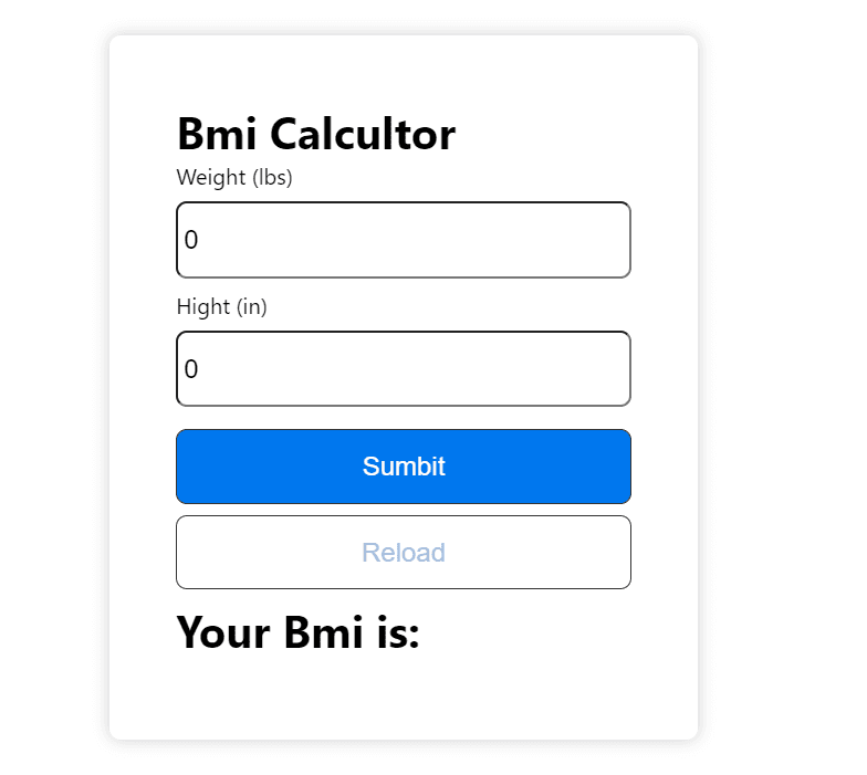 BMI Calculator