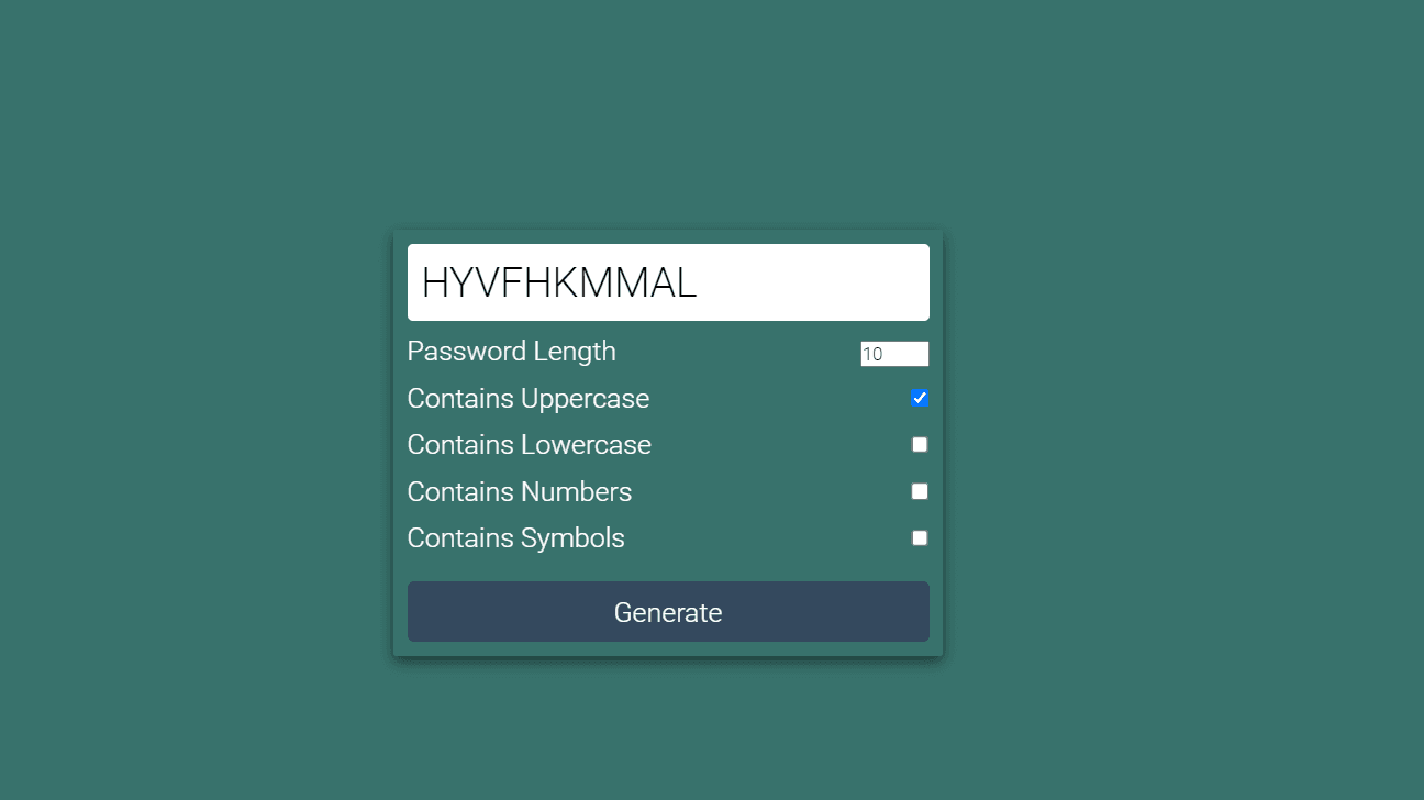 Password Generator
